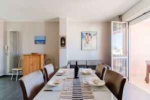 Dining - Modern apartment with air conditioning and balcony; pets allowed (Otranto)