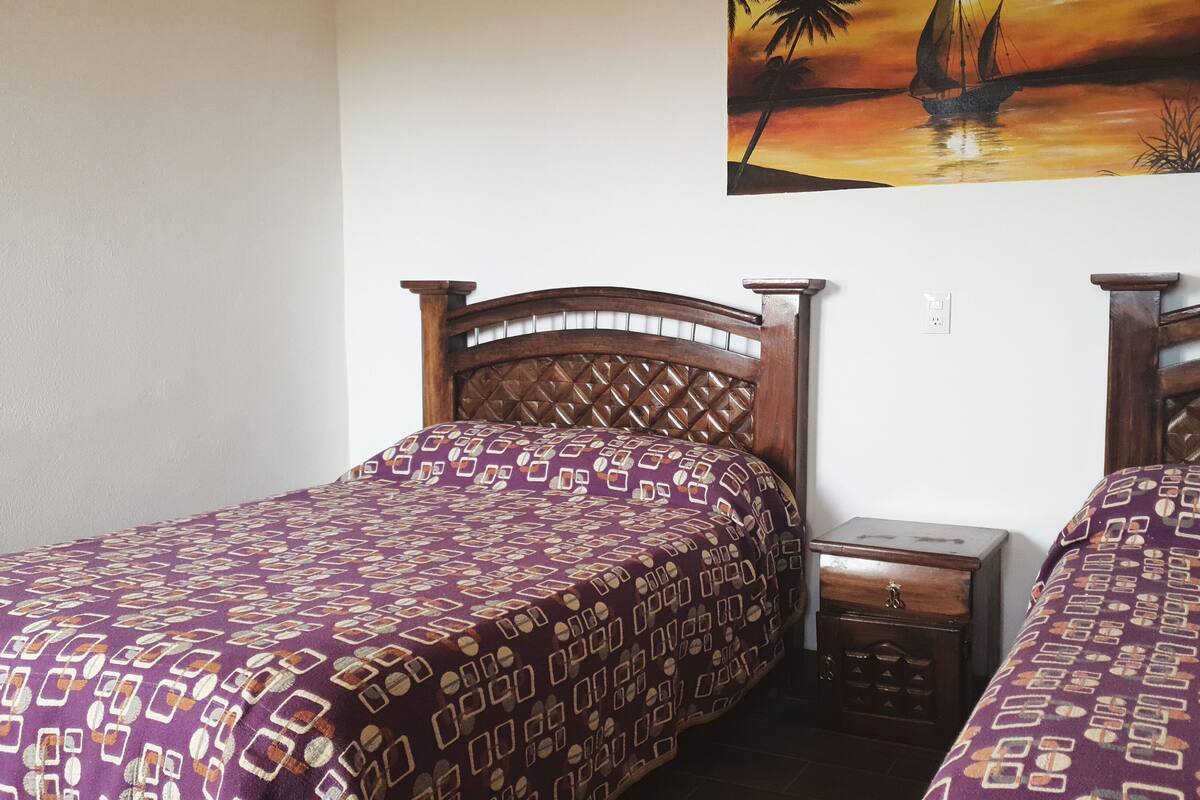 Family Double Room, 2 Double Beds | WiFi (free), bed sheets