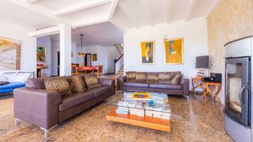 TV, fireplace, DVD player, stereo