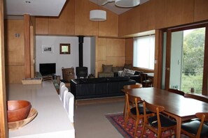 TV, DVD player, stereo