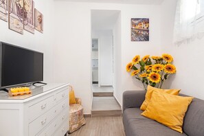 TV, DVD player, stereo
