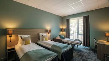 Family Room | Premium bedding, pillowtop beds, desk, iron/ironing board