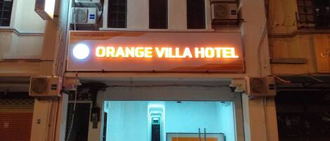 Front of property – evening/night