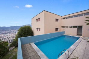 Family Apartment, Multiple Bedrooms, 2 Bathrooms, Mountainside (Aldesago Panoramica) | Pool | Seasonal outdoor pool - Aldesago Panoramica (Lugano)