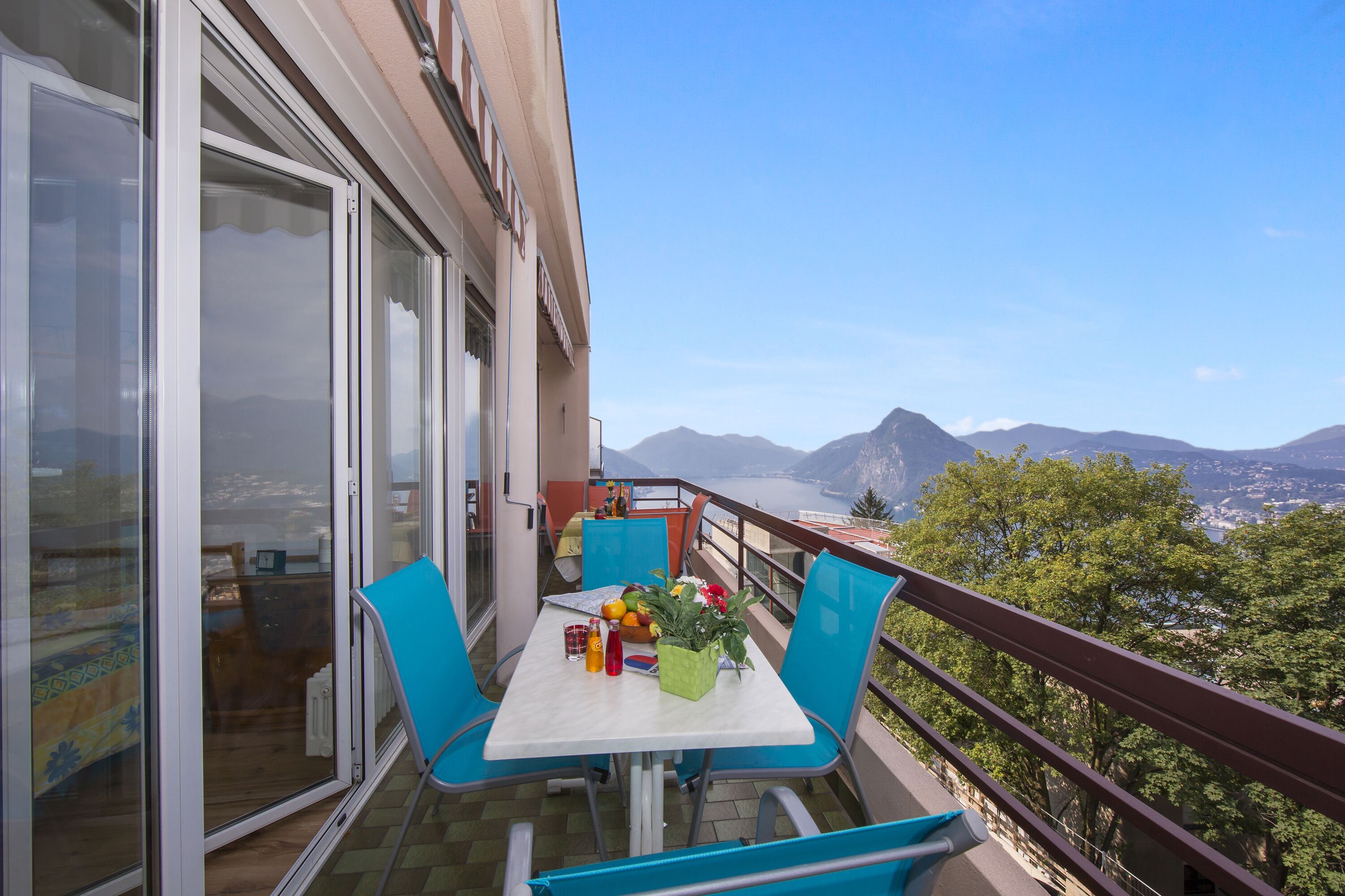 Family Apartment, Multiple Bedrooms, 2 Bathrooms, Mountainside (Aldesago Panoramica) | Outdoor dining