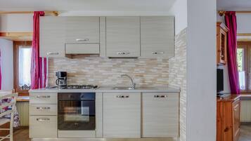 Fridge, oven, stovetop, dishwasher