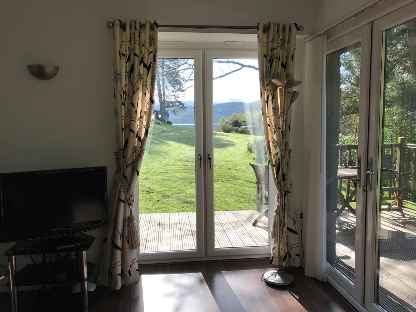 View from large side doors 