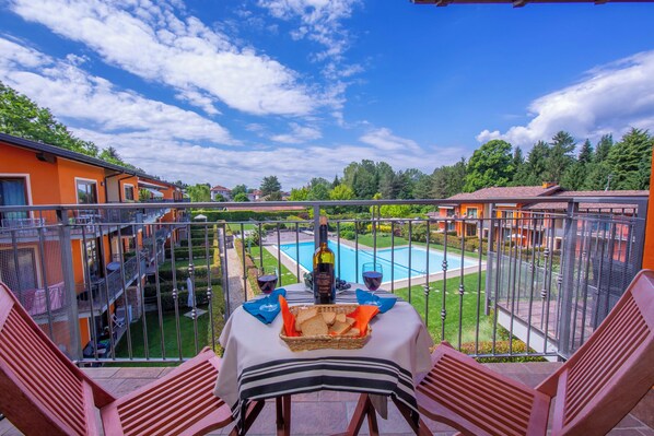 Appartement familial, 2 chambres (Relax al Moro Apt with Pool) | Balcon