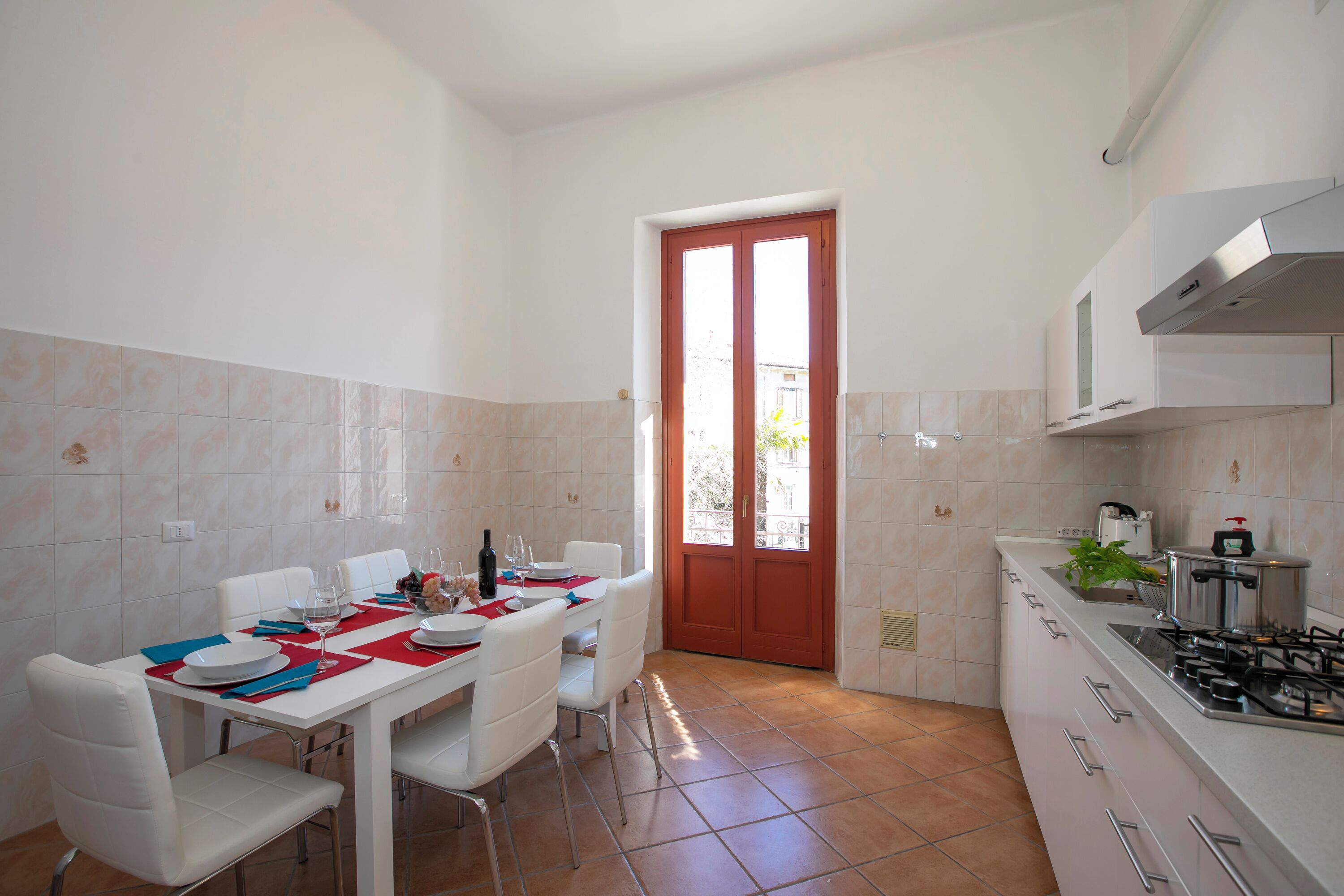 Family Apartment, 2 Bedrooms, Balcony, Lakeside (Residenza Gardenia - Lake View) | Private kitchen | Coffee/tea maker, full-sized fridge, microwave, oven