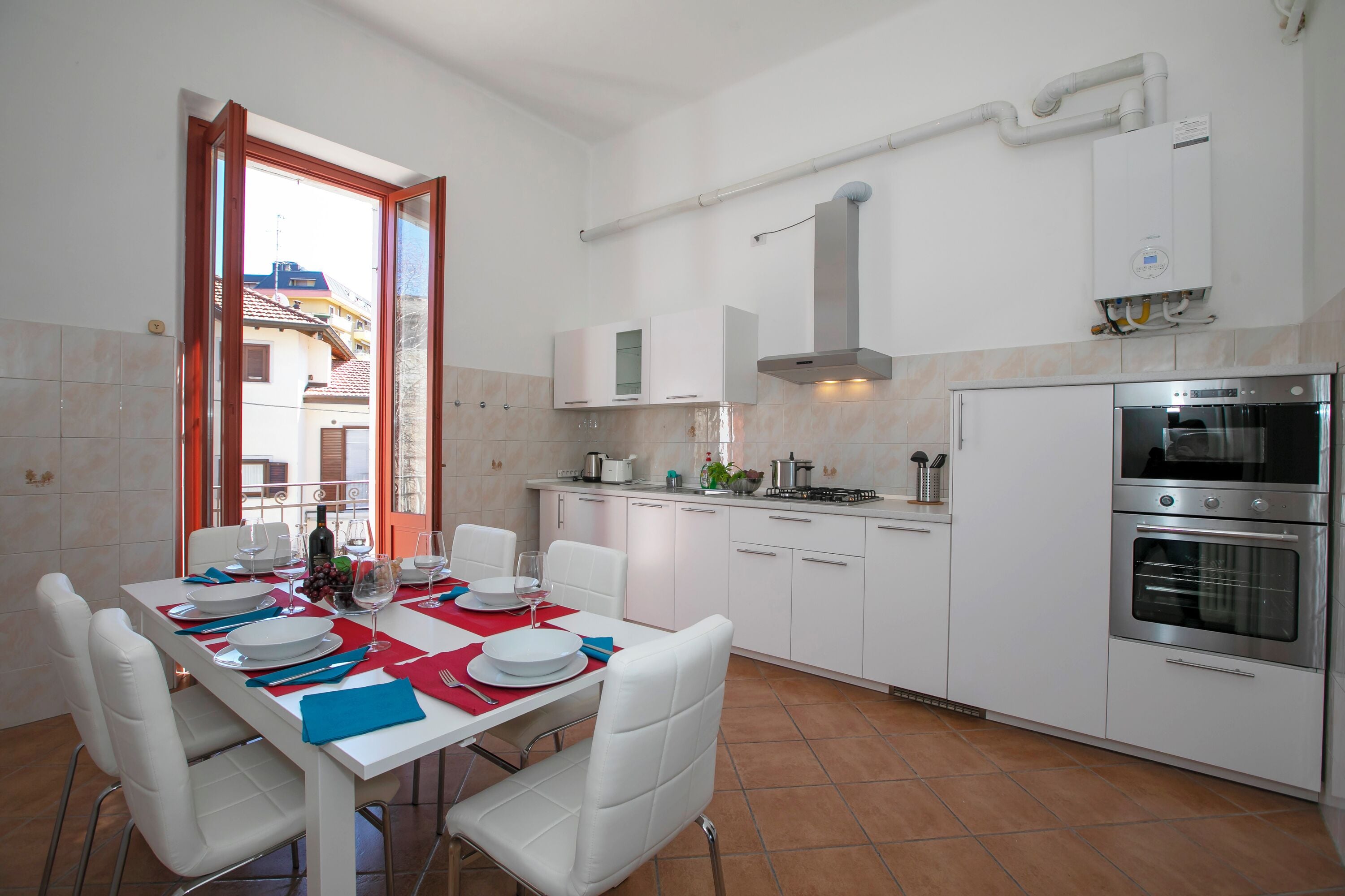 Family Apartment, Multiple Bedrooms, Lakeside (Residenza Gardenia Lake View Luino) | Private kitchen | Full-sized fridge, microwave, oven, stovetop