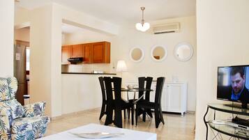 Villa, 2 Bedrooms, Private Pool | Living area | Flat-screen TV, video-game console, DVD player