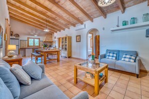 Televisión y chimenea