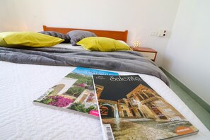 2 slaapkamers, een strijkplank/strijkijzer, beddengoed