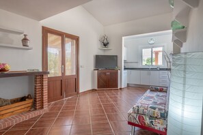 TV, fireplace - Beautiful Country House with Pool, Terraces & Wi-Fi; Parking Available (Artá)