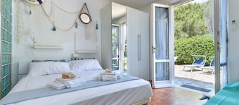 Modern apartment with garden, air conditioning and Wi-Fi
