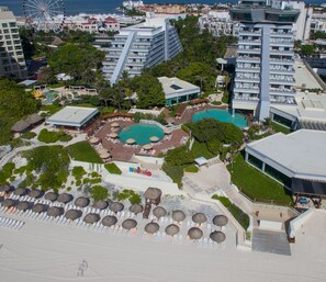Aerial view - Condo 2 BDR 5pax en Resort (Cancun)