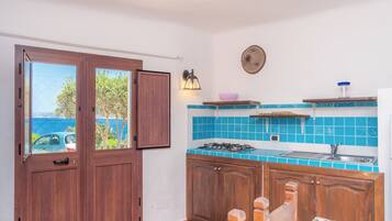 Kühlschrank, Mikrowelle, Herdplatte, Wasserkocher