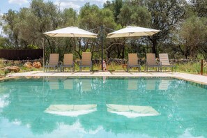 Pool - Fantastic Country House Can Madís with Pool, Garden, Terrace & Mountain View; Parking Available (Costitx)