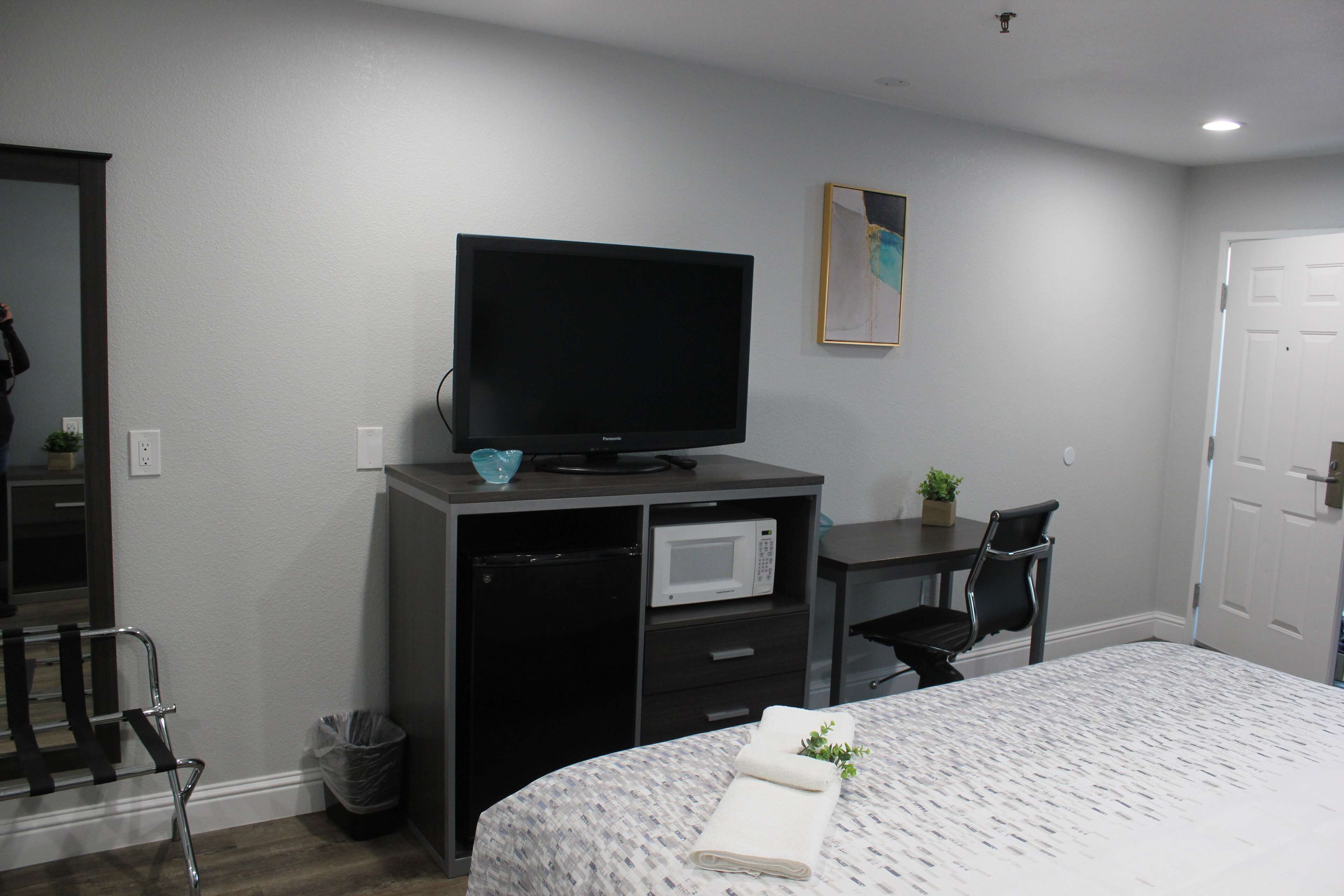 desk, laptop workspace, blackout curtains, soundproofing