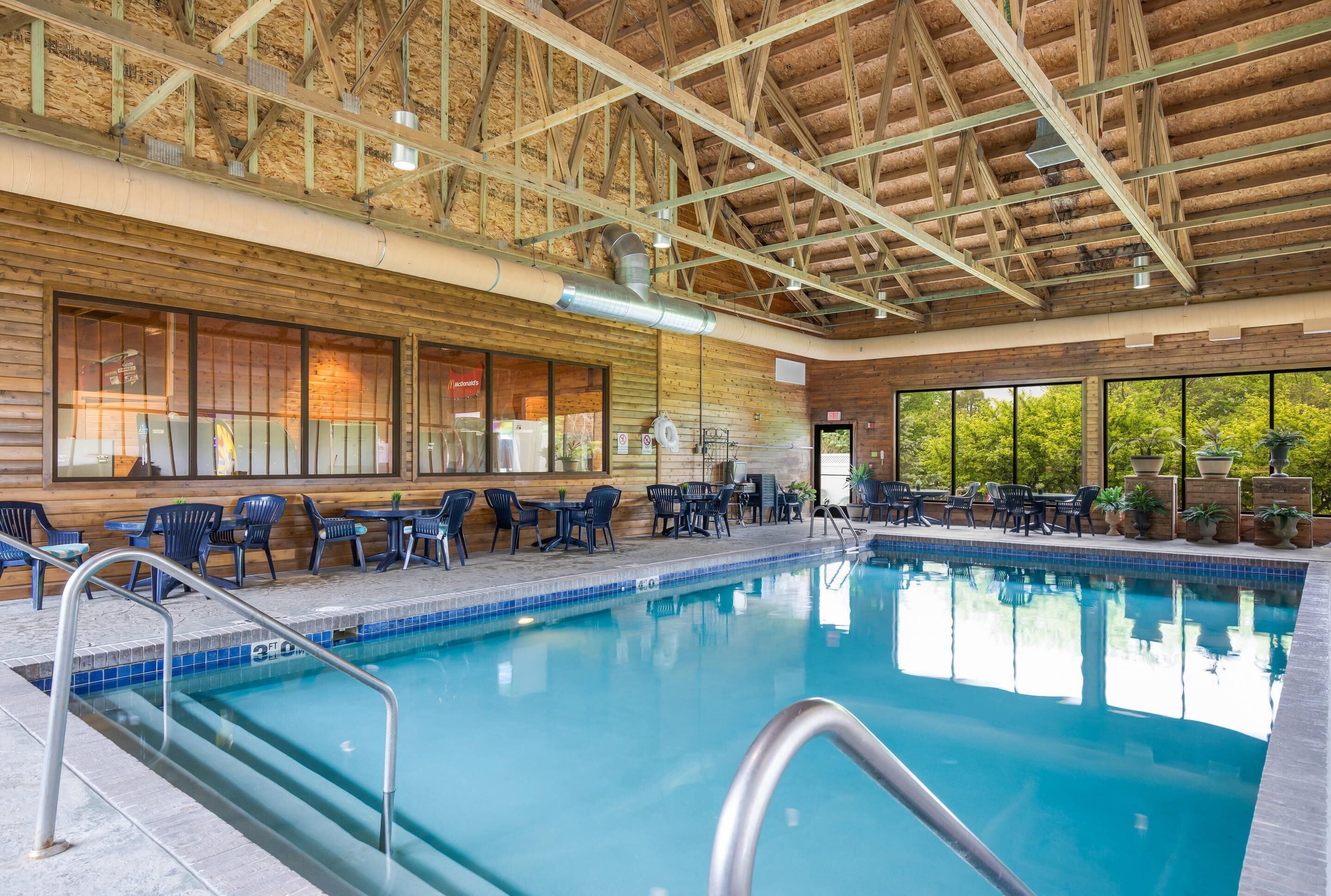 Indoor pool, seasonal outdoor pool