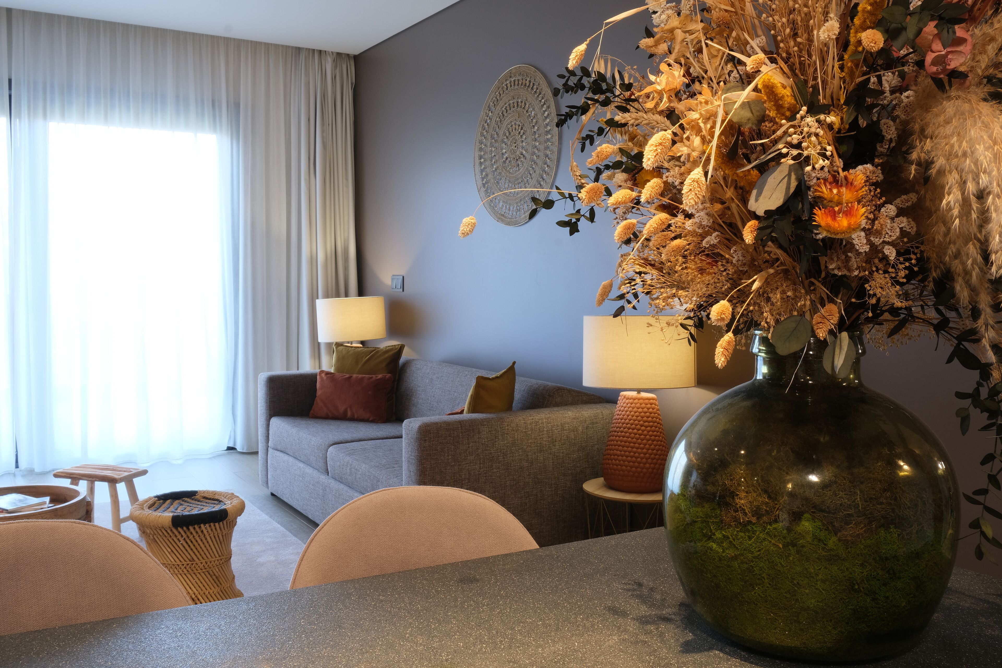 junior suite | living area | 49-inch flat-screen tv with cable channels, tv