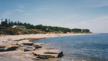 On the beach, beach towels