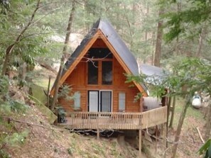 Exterior - Secluded Cabin with a private waterfall at Spirit Lake and internet (Rogers)