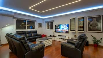 Télévision, console de jeux vidéo, Netflix, lecteur de DVD