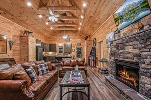 TV, fireplace, Netflix, Hulu