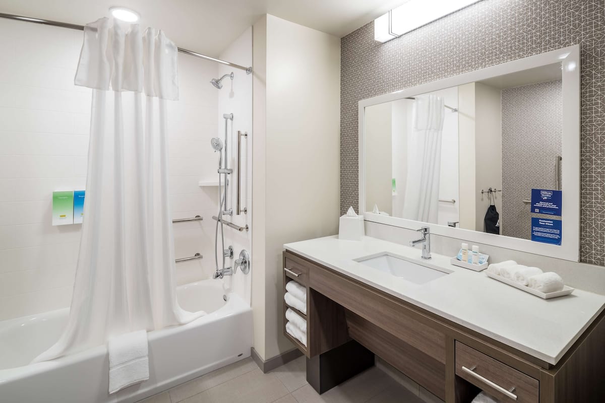 free toiletries, hair dryer, towels, soap