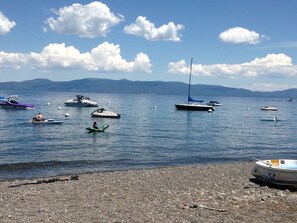 Sun-loungers, beach towels