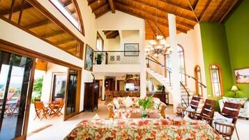 Luxury House, 4 Bedrooms, Private Pool, Ocean View | Living area | 43-inch flat-screen TV with cable channels, TV