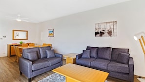 Smart TV, DVD player, books