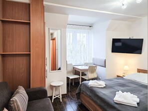 1 غرفة نوم وواي فاي وملاءات أسرّة