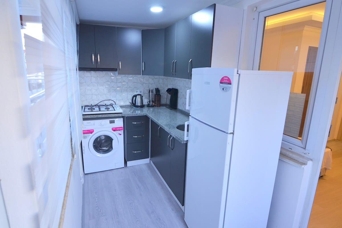 superior apartment, 1 bedroom, non smoking, city view | private kitchen | fridge, stovetop, electric kettle, rice cooker