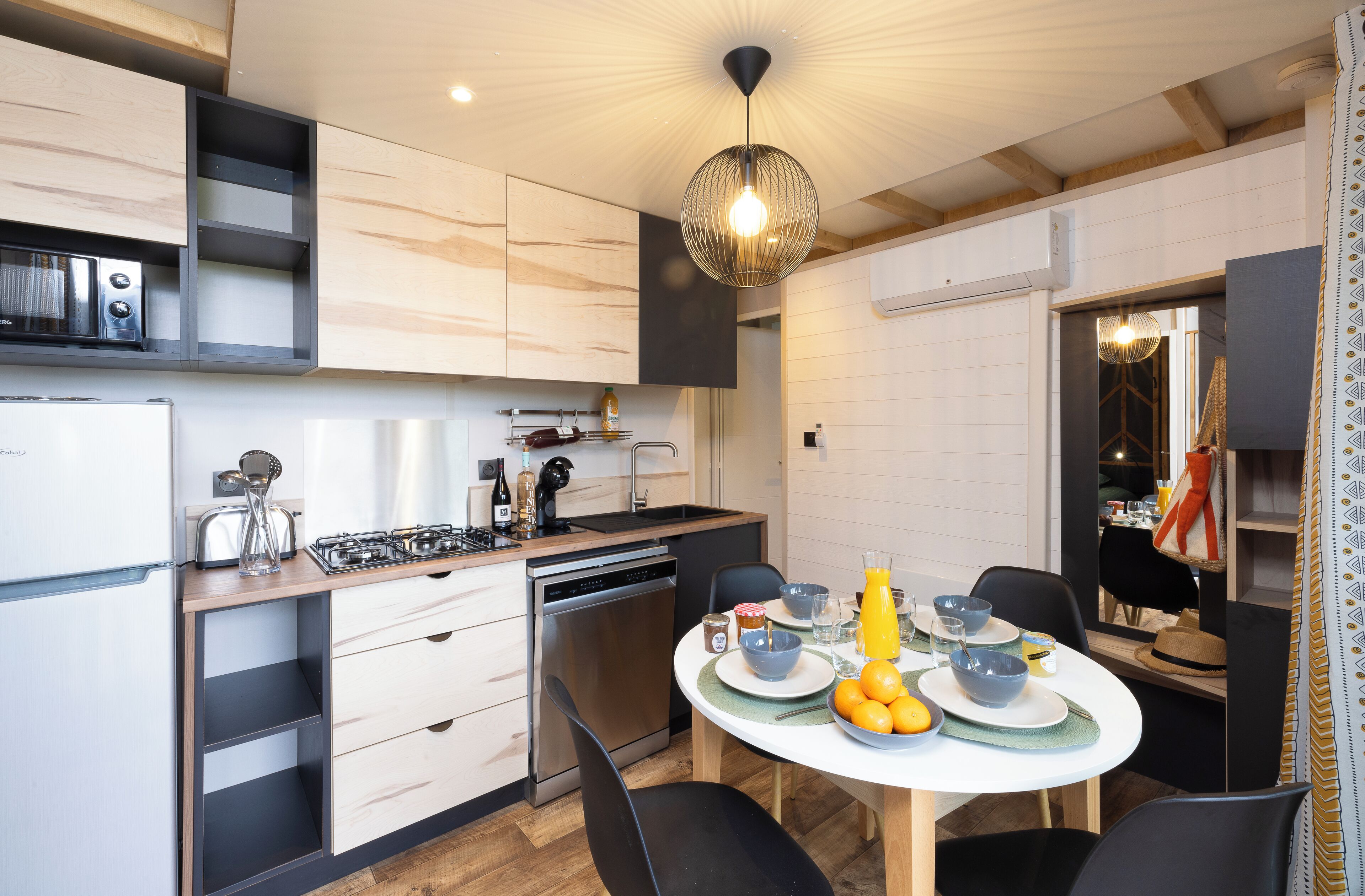 全景木屋 | 私人廚房 | 冰箱、微波爐