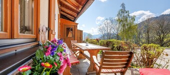 Alm 100 sqm, terrace, kitchen, 2 bedrooms, living room, max 8 persons