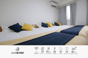 1 多间卧室、办公桌、免费 WiFi、床单
