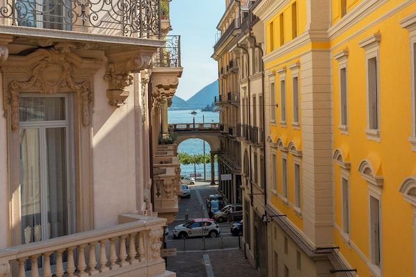 Vue depuis lâhĂ©bergement