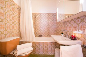 Family Apartment, 1 Bedroom, Microwave (Kiki House) | Bathroom | Combined shower/tub, rainfall showerhead, hair dryer, bidet