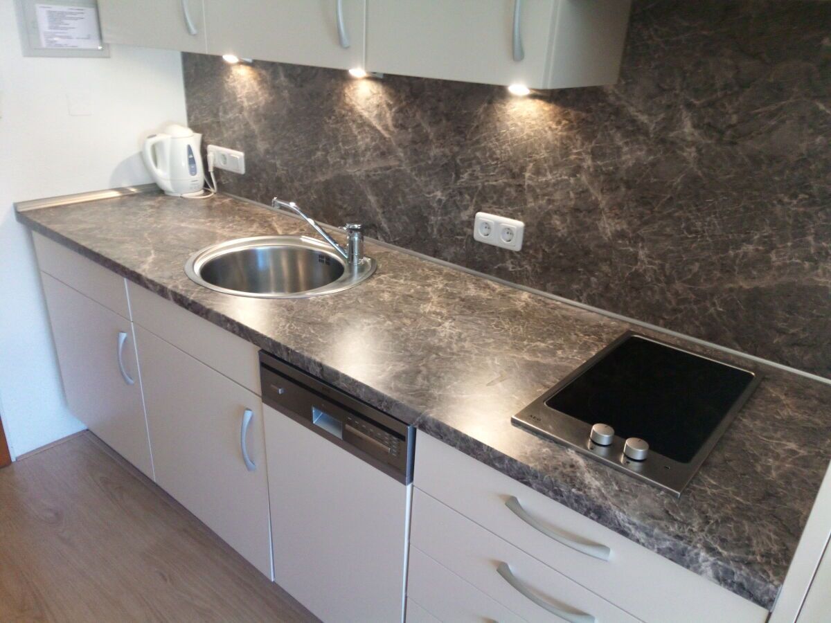 Fridge, microwave, dishwasher, coffee/tea maker