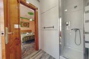 Superior Double Room, 1 Double Bed, Private Bathroom, City View | Bathroom | Shower, hair dryer, soap, toilet paper - Charming Nerja Hostel (Nerja)