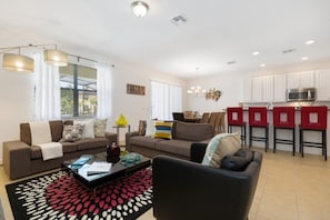 Villa | Living room | Flat-screen TV, DVD player
