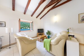 Standard Apartment, 2 Bedrooms, Terrace, Sea View | Living area | Flat-screen TV - Apartment Vala (Dubrovnik)