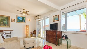 House, 3 Bedrooms, Terrace, Sea View | Living area | TV - Lily's Home (Zupa dubrovacka)
