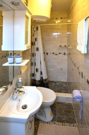 Standard Room, 1 Twin Bed | Bathroom | Shower, hair dryer, towels