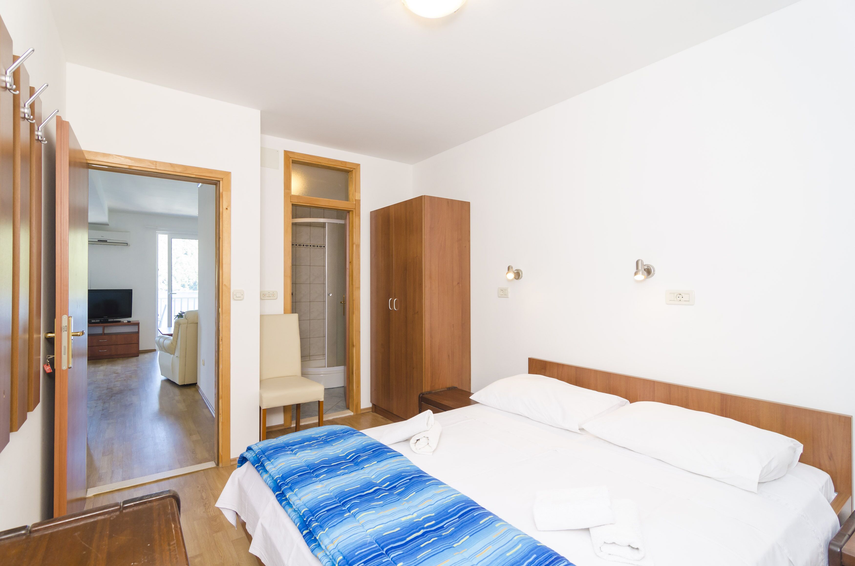 Standard Apartment, 2 Bedrooms, Balcony, Sea View | 2 bedrooms, WiFi (free), bed sheets