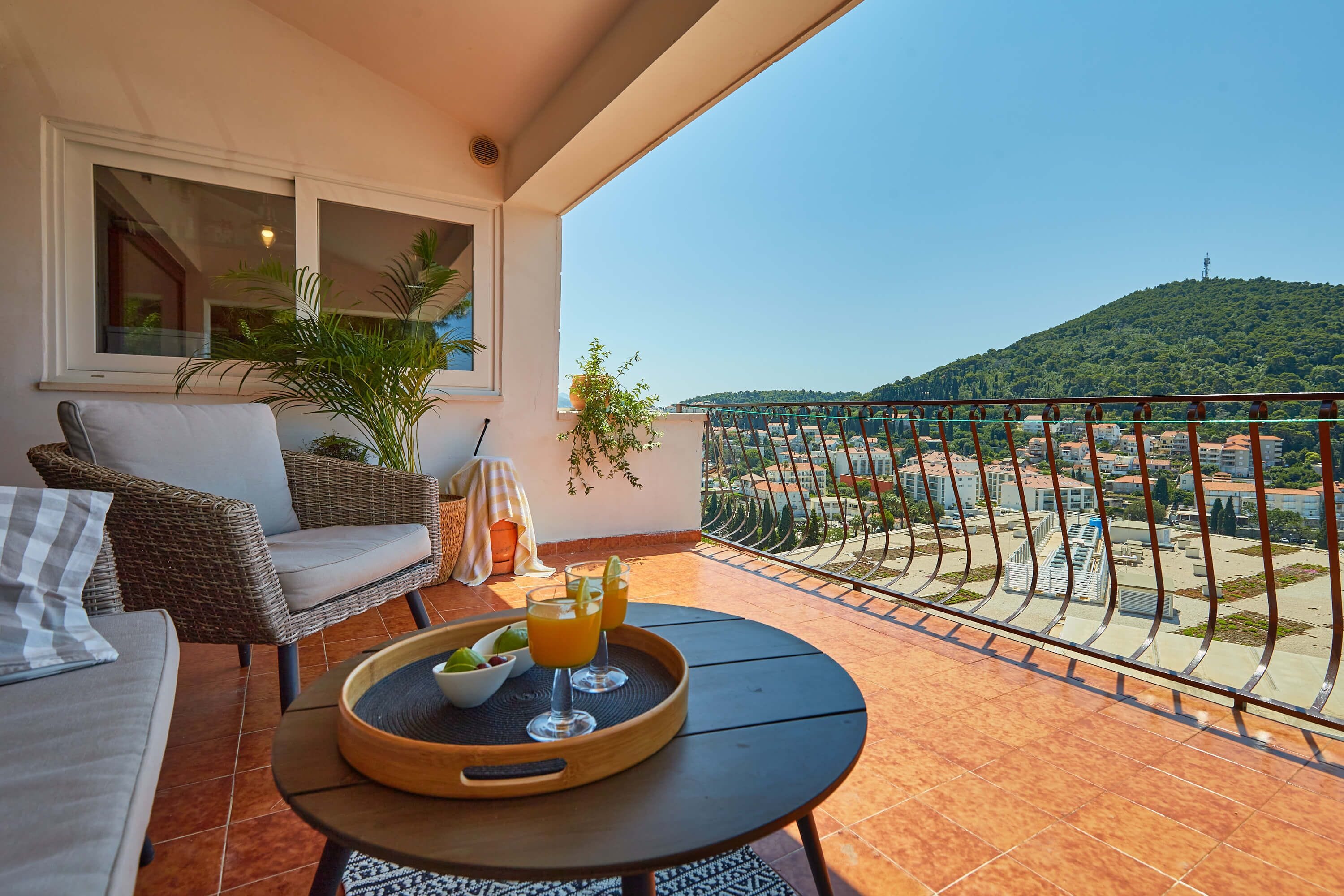 Superior-Apartment, 2 Schlafzimmer, Meerblick | Balkon