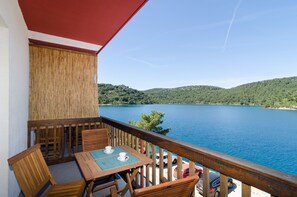 Standard Apartment, 1 Bedroom, Balcony, Sea View | Balcony view - Apartments Matana Chano (Mljet)