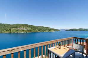 Standard Apartment, 1 Bedroom, Balcony, Sea View | Balcony view - Apartments Matana Chano (Mljet)
